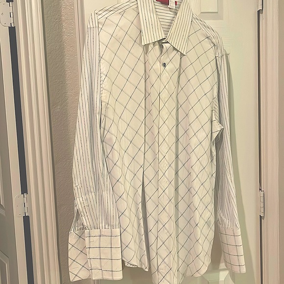 XXL white with blue strips - Picture 1 of 7